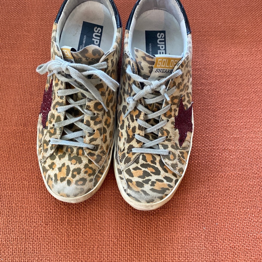 Golden Goose superstar sneakers size 38 animal print